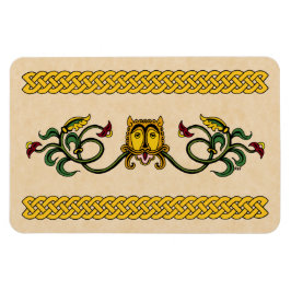 Imán Diseño medieval de leones