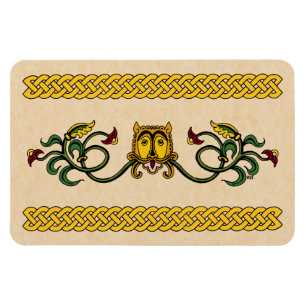 Imán Diseño medieval de leones