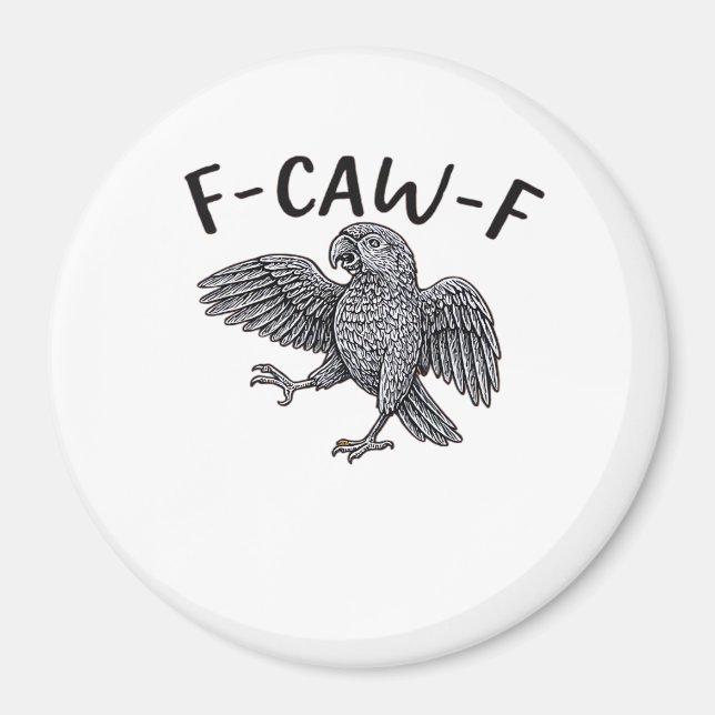 Imán Diseño minimalista limpio F Caw F (Frente)