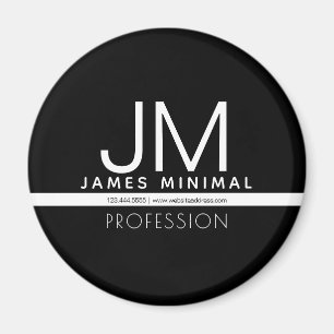 Imán Diseño minimalista profesional moderno Blanco y