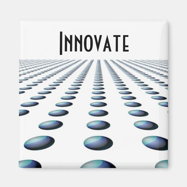 Imán Diseño moderno con patrón azul - Innovar (Frente)