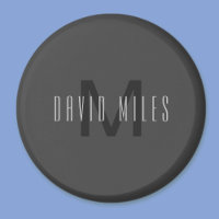 Diseño moderno de monograma mínimo editable gris o