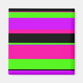 Imán Diseño moderno de rayas tonales rosadas y moradas 