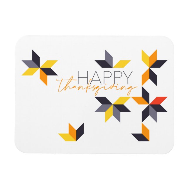 Imán Diseño moderno y alegre de Happy Thanksending (Horizontal)