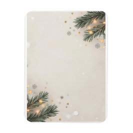 Imán Diseño Navideño de Copo de Nieve y Pino Acogedor