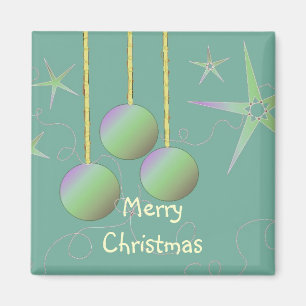 Imán Diseño navideño iridiscente alegre
