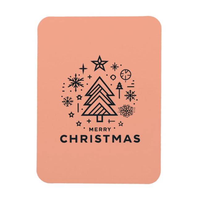 Imán Diseño navideño navideño minimalista (Vertical)