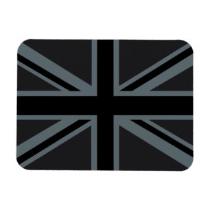 Imán Diseño negro de la bandera de Union Jack