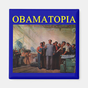 Imán Diseño OBAMATOPIA anti obama