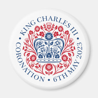 Imán Diseño oficial de la coronación del Rey Carlos III