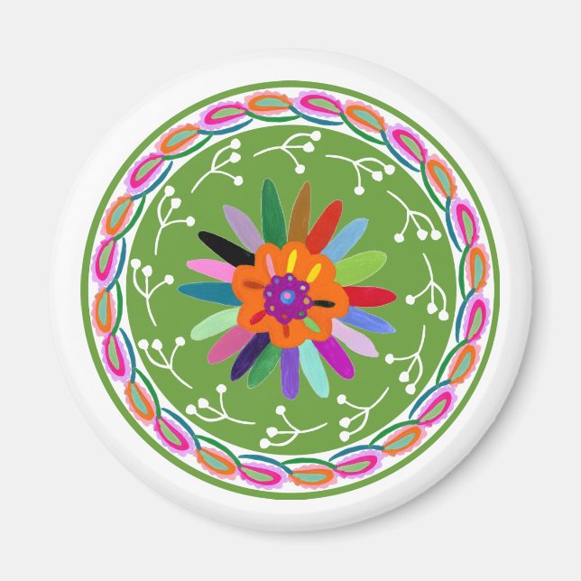 Imán Diseño otomí moderno (Frente)