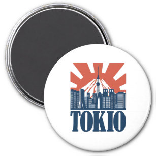 Imán Diseño panorámico de Tokio