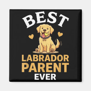 Imán Diseño para dueño de labrador amarillo retro lindo