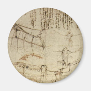 Imán Diseño para una máquina de vuelo de Leonardo da