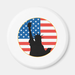 Imán Diseño Patriótico de la Estatua de la Libertad