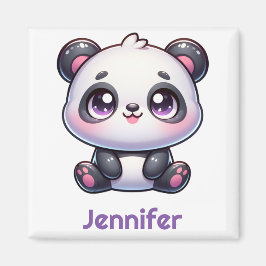 Imán Diseño personalizado de Kawaii Panda Adorable