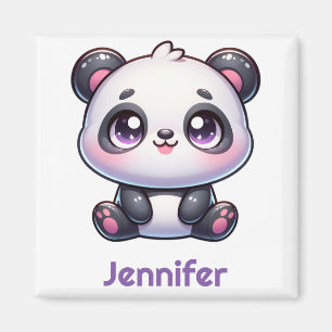Imán Diseño personalizado de Kawaii Panda Adorable