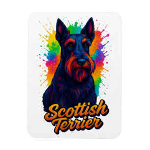 Imán Diseño Pop Art Vibrante del Terrier Escocés