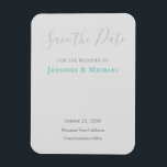 Imán Diseño Profesional de Boda Modernos Save the Date<br><div class="desc">Este diseño,  que tiene una apariencia moderna,  elegante y atractiva,  atraerá inmediatamente la atención de todos los que te rodean.</div>