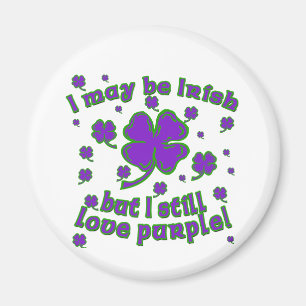 Imán Diseño Purple Shamrock St. Patrick's Day