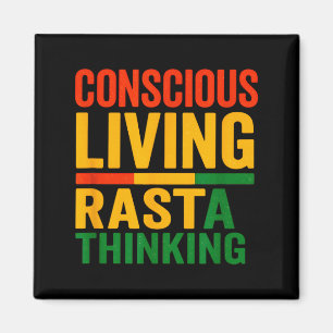 Imán Diseño Rasta, Vida Consciente, Frase Motivacional