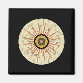 Imán Diseño Retro Boho de Estallido Solar