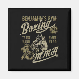 Imán Diseño Retro de Boxeo Mma de Benjamin's Gym Para e