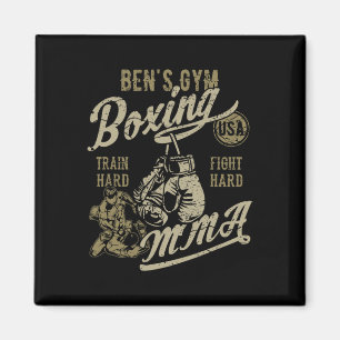 Imán Diseño Retro de Boxeo Mma del Gimnasio de Ben para