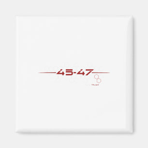 Imán Diseño retro futurista Trump 45 47