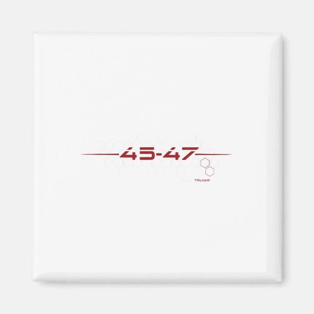 Imán Diseño retro futurista Trump 45 47 (Frente)