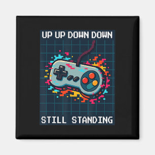 Imán Diseño Retro Gamer para hombres que siguen en pie