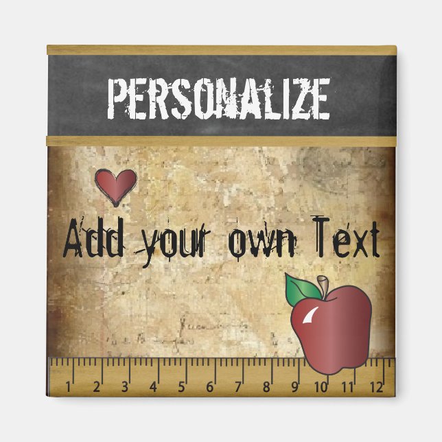 Imán Diseño Rústico Grunge Vintage (Frente)