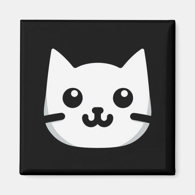 Imán Diseño simple de un gato (Frente)