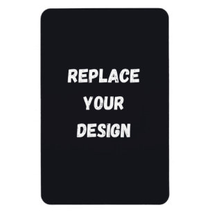 Imán Diseño simple negro personalizado Agregar foto o t
