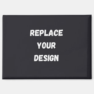 Imán Diseño simple negro personalizado Agregar foto o t