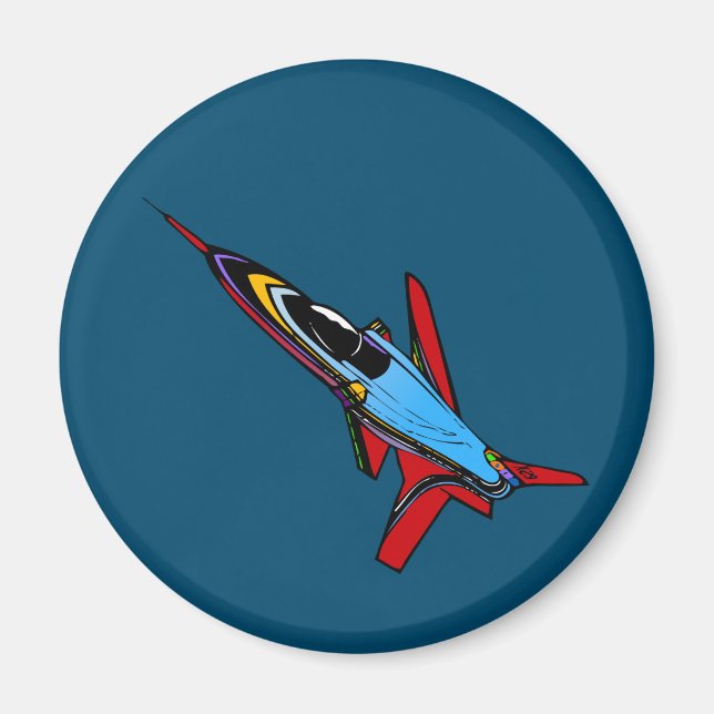 Imán Diseño Supersónico para pilotos de aviones de reac (Frente)
