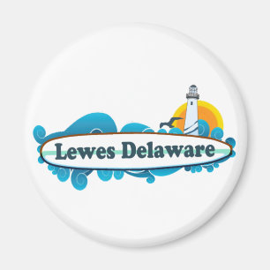 Imán Diseño "Surf" de la playa de Lewes.