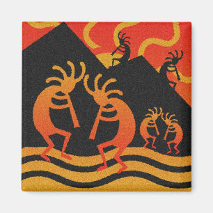 Imán Diseño suroeste Sunset del desierto de Kokopelli
