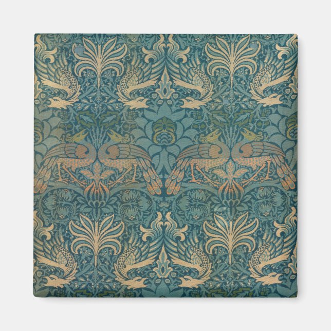 Imán Diseño textil William Morris Peacock y Dragon (Frente)