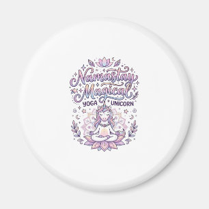 Imán Diseño tipográfico mágico adorable Namastay Unicor