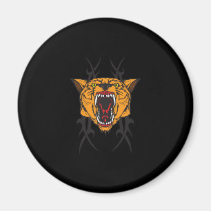 Imán diseño tribal de cougar