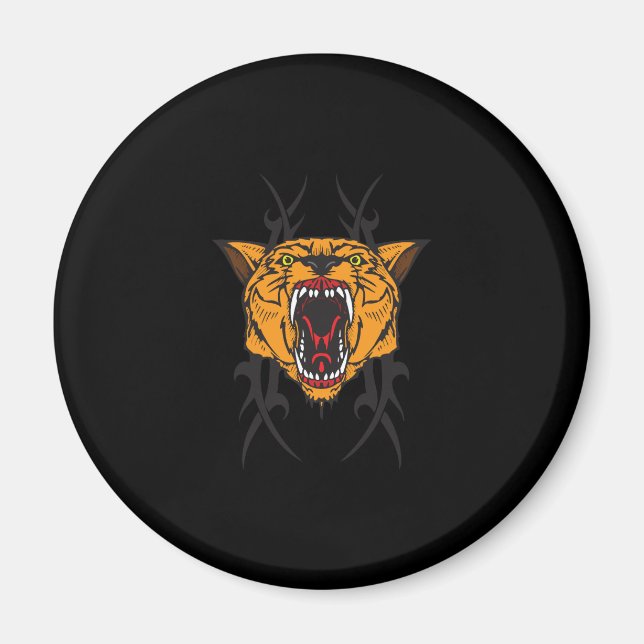 Imán diseño tribal de puma (Frente)