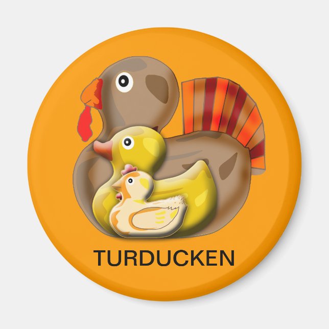 Imán Diseño Turducken de personalizable (Frente)