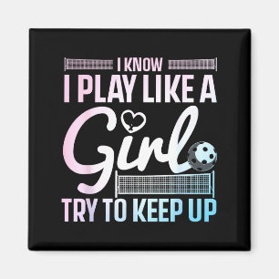 Imán Diseño único de pickleball para mujeres y niñas pi