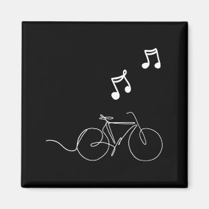 Imán Diseño unisex divertido de arte lineal de biciclet