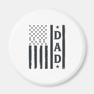 Imán Diseño vectorial de bandera americana de papá vint