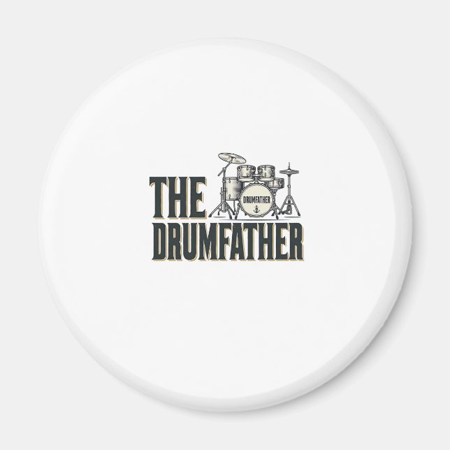Imán Diseño vectorial de cita de baterista Drumfather v (Frente)