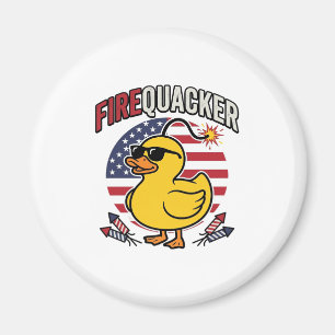 Imán Diseño vectorial de fuegos artificiales de pato pa