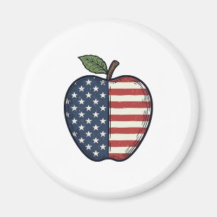 Imán Diseño vectorial de grabado vintage de manzana pat