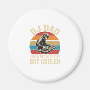 Imán Diseño vectorial de puesta de sol vintage DJ Dad B
